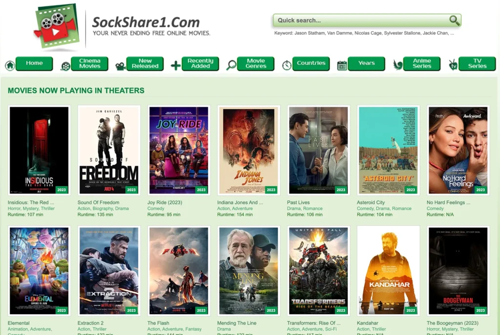 SockShare – Sehen Sie sich Filme kostenlos online an, alles in einem