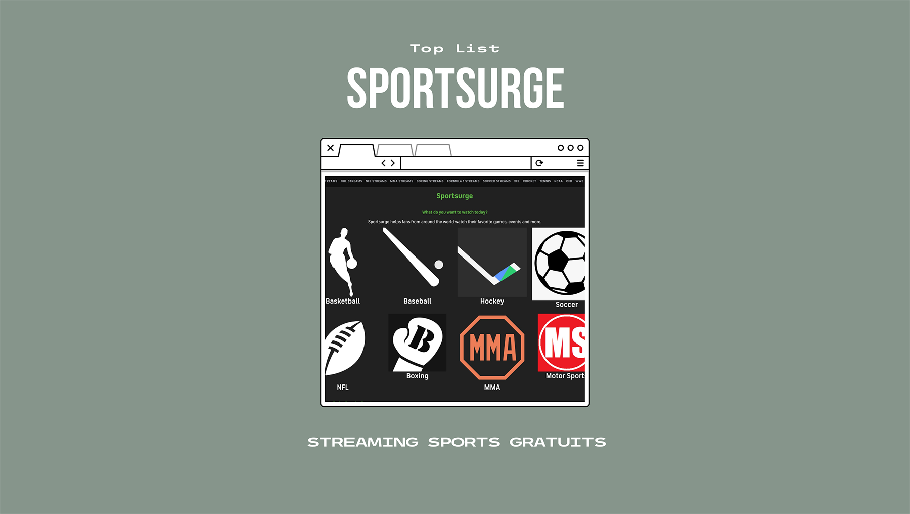 SportSurge : 10 meilleurs sites de streaming sport gratuits pour regarder vos événements en direct