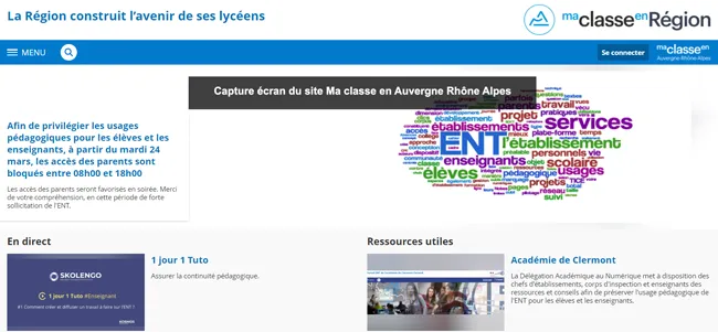 Les services proposés par Ma classe en Auvergne-Rhône-Alpes