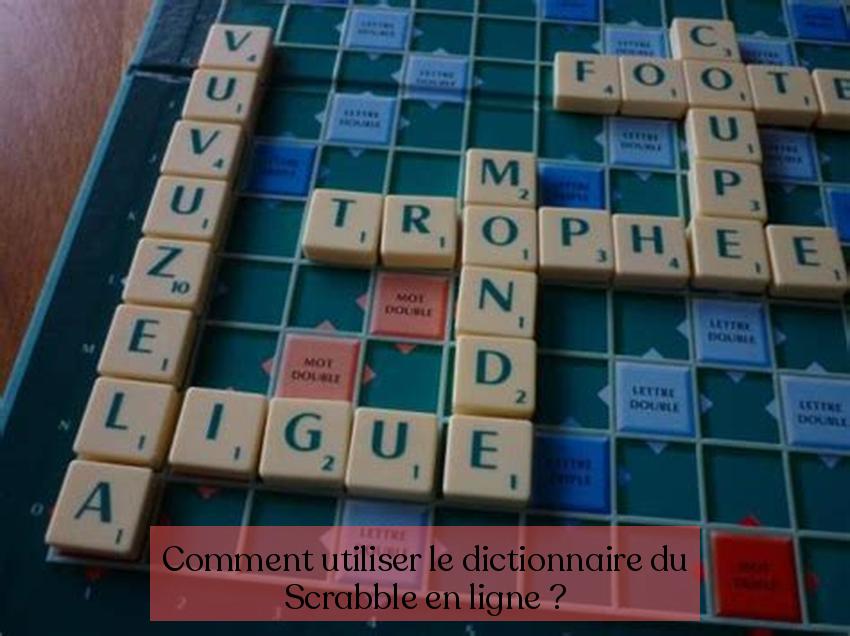 Comment utiliser le dictionnaire du Scrabble en ligne ?