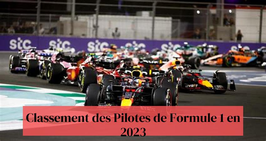Classement des Pilotes de Formule 1 en 2023