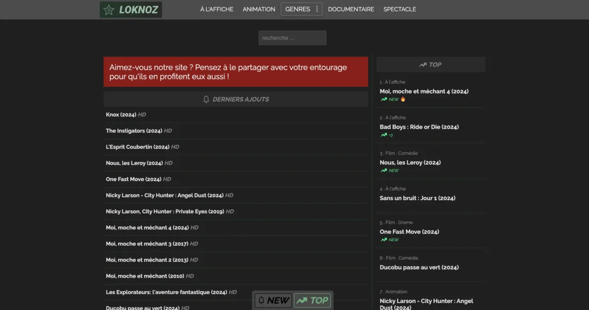 Loknoz Streaming : La nouvelle Adresse