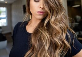 balayage meche blonde sur brune