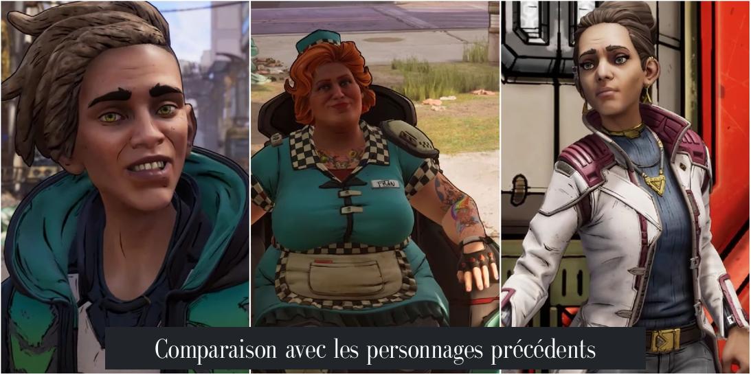 Comparaison avec les personnages précédents