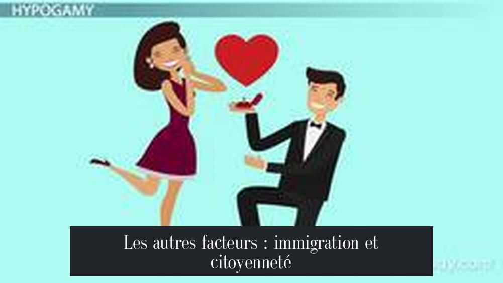 Les autres facteurs : immigration et citoyenneté